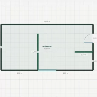 Planta editável gerada pela IA a partir do croqui